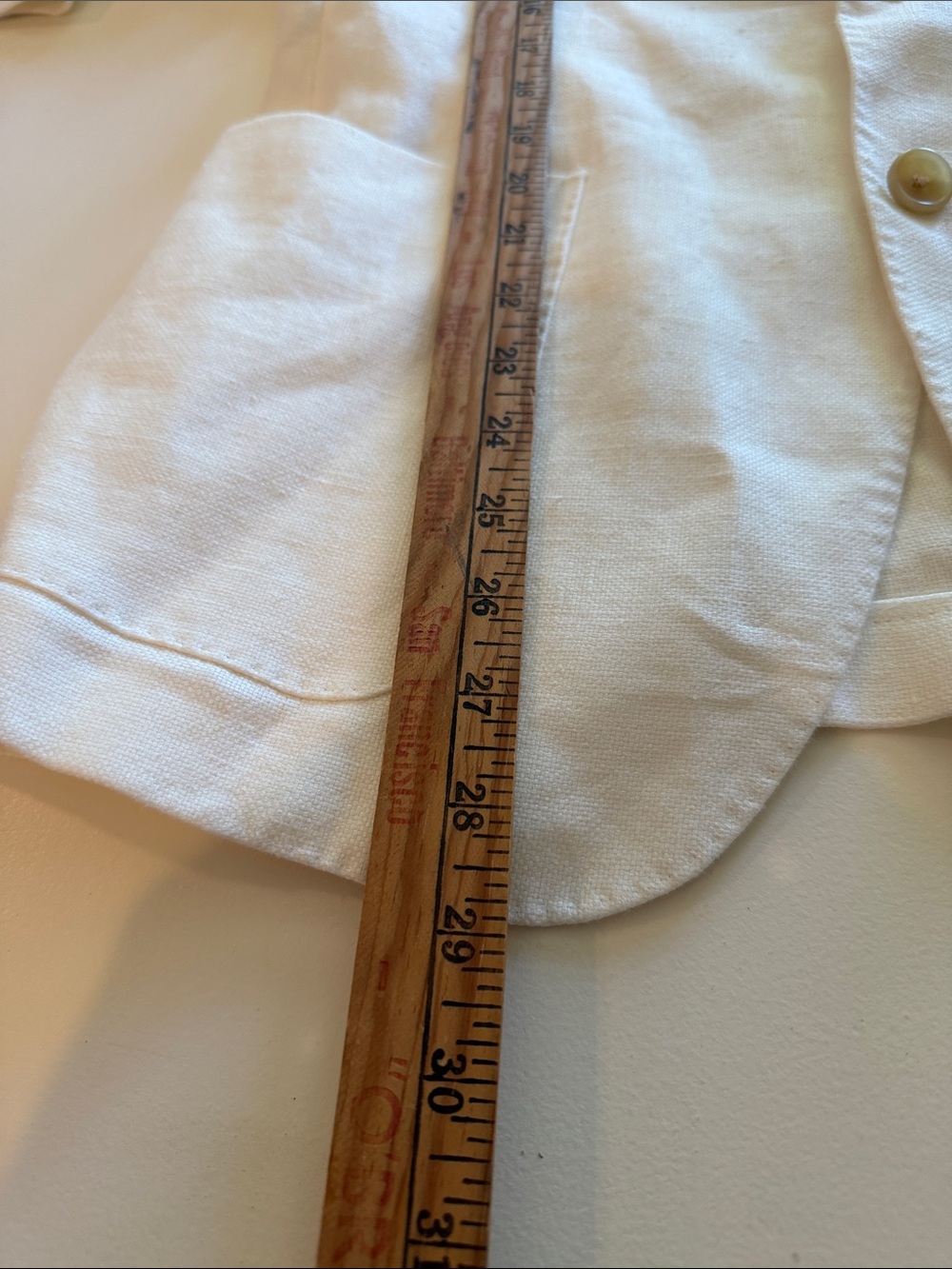 Todd Snyder White Linen Blazer with Gold Buttons Sz 40S.  SEE PICTURES. - Picture 10 of 11